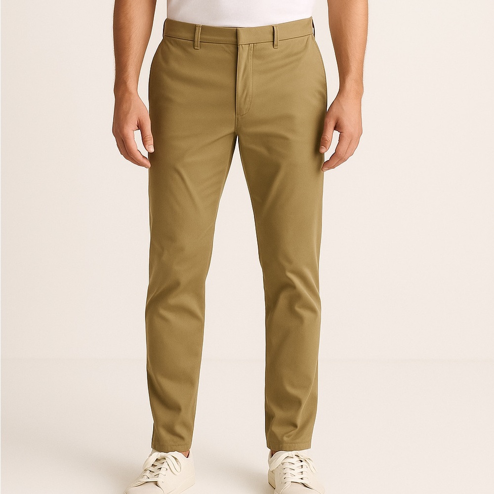 J Crew Stretch Slim Fit Tan Pants Mesh Front Pockets and Zippered Back Pockets‎